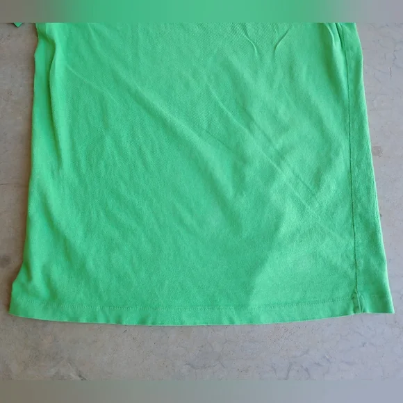 Ralph Lauren Sport Preppy Lime Green Pink Logo Vintage T-shirt Top - Picture 12 of 13